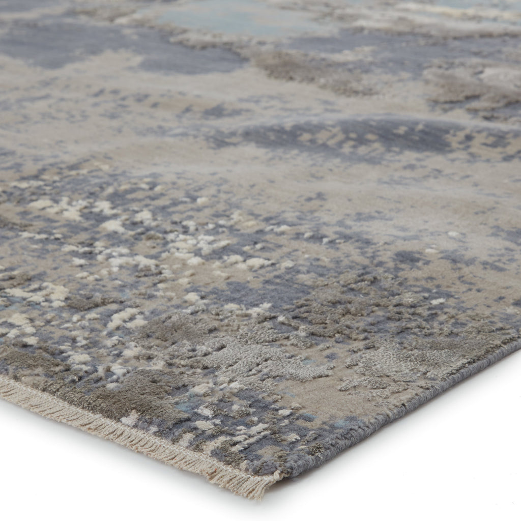Adriatic Abstract Rug in Gray & Light Blue