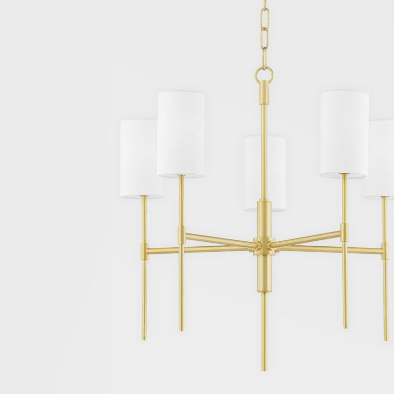 olivia 5 light chandelier by mitzi h223805 agb 5