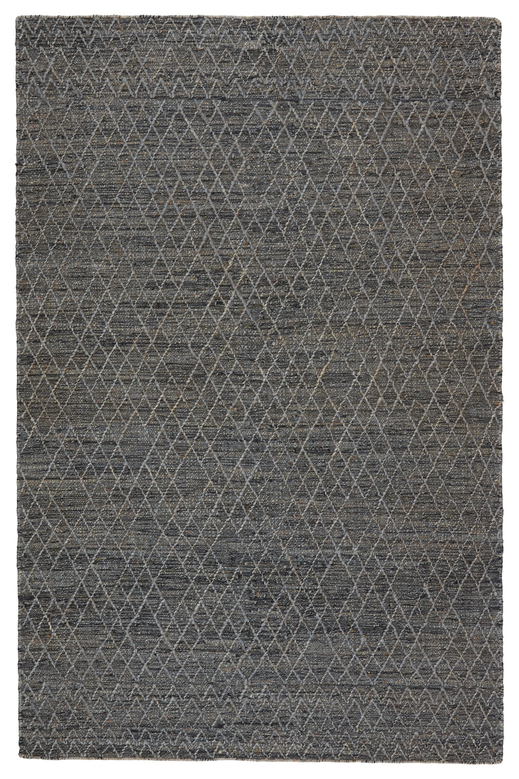 Morse Natural Geometric Grey & Dark Blue Rug by Jaipur Living