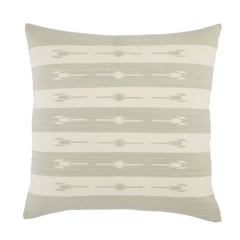 Vanda Stripes Pillow in Light Gray by Jaipur Living