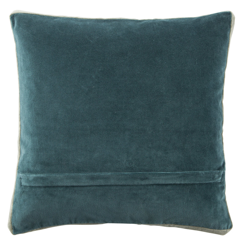 bryn solid teal gray pillow by jaipur 2