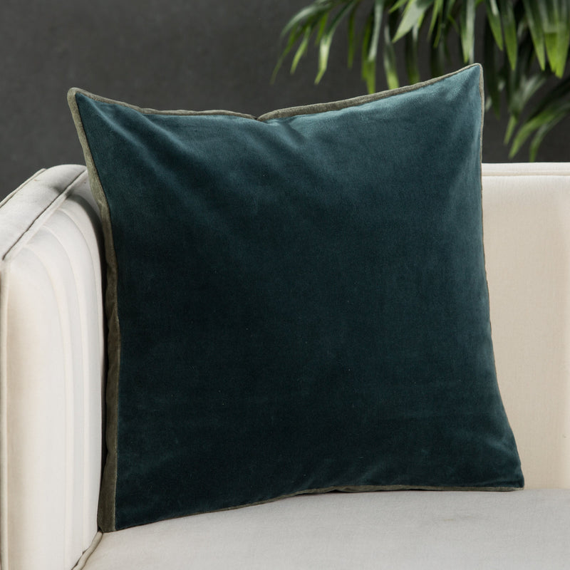 bryn solid teal gray pillow by jaipur 4