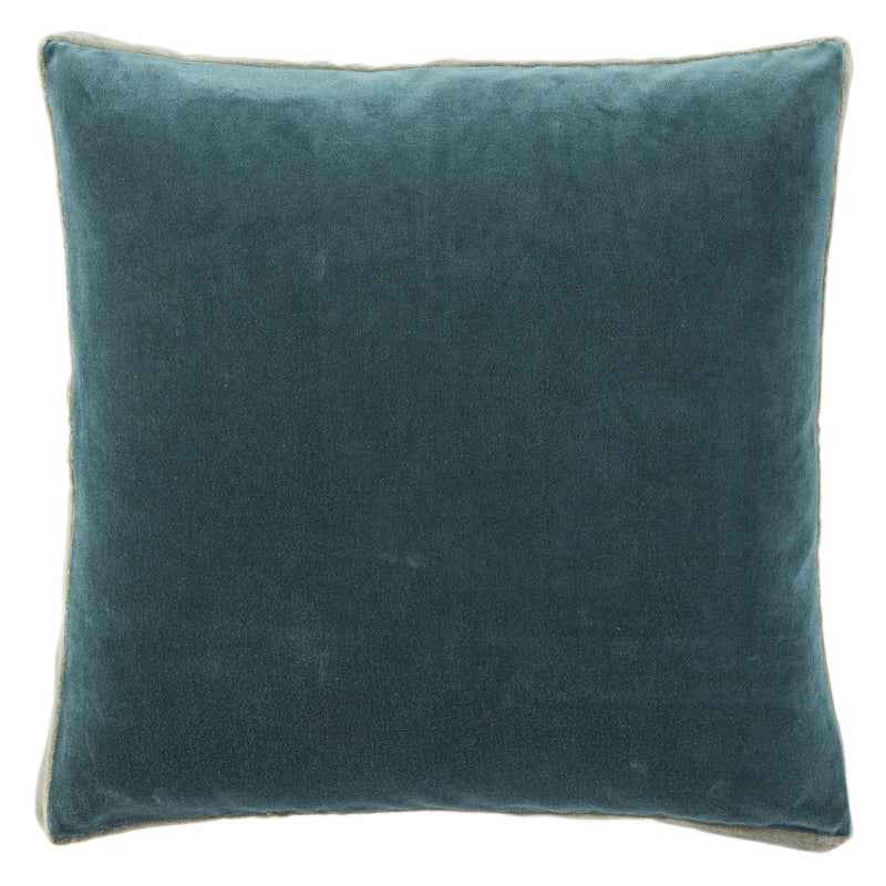 bryn solid teal gray pillow by jaipur 1