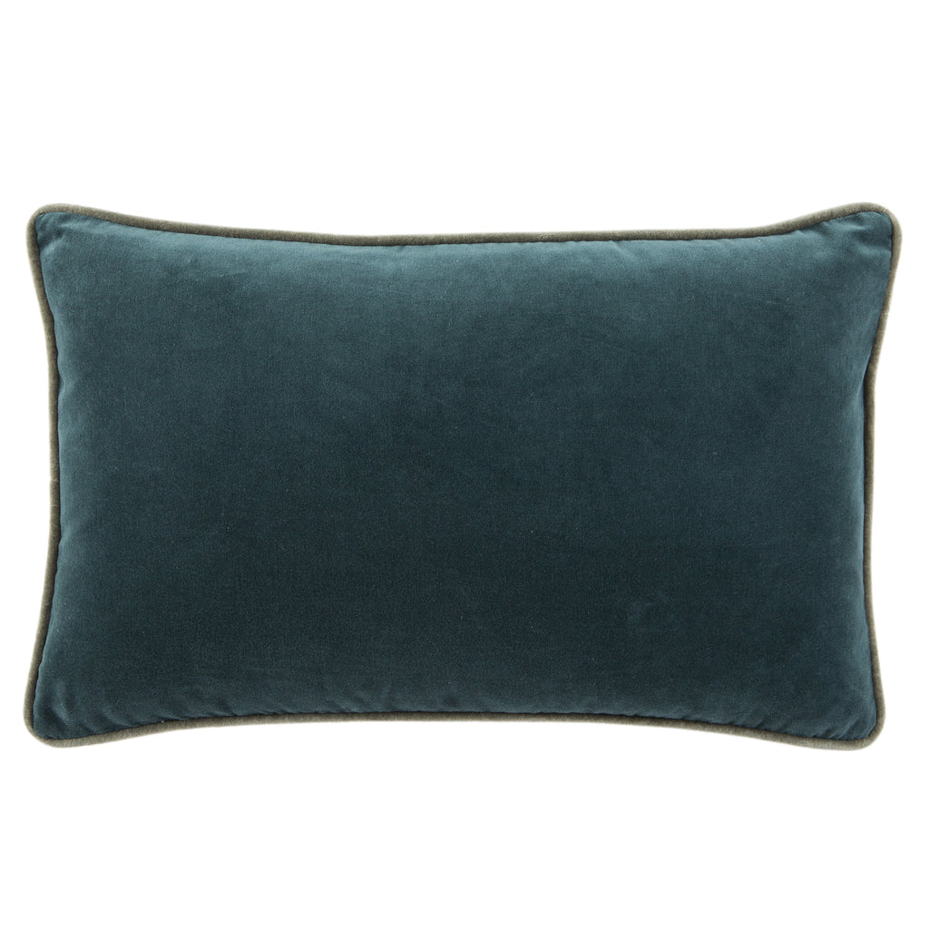 lyla solid teal cream pillow by jaipur 1