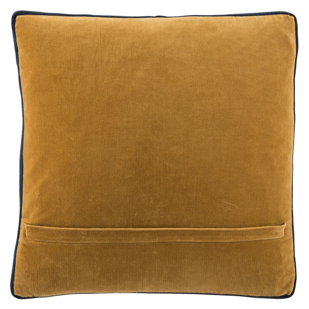 bryn solid gold navy pillow by jaipur 2