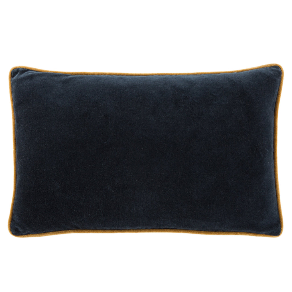 lyla solid navy cream pillow by jaipur 1