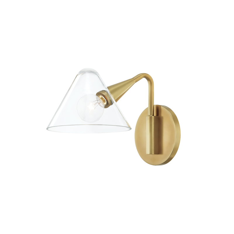 isabella 1 light wall sconce by mitzi h327101 agb 2
