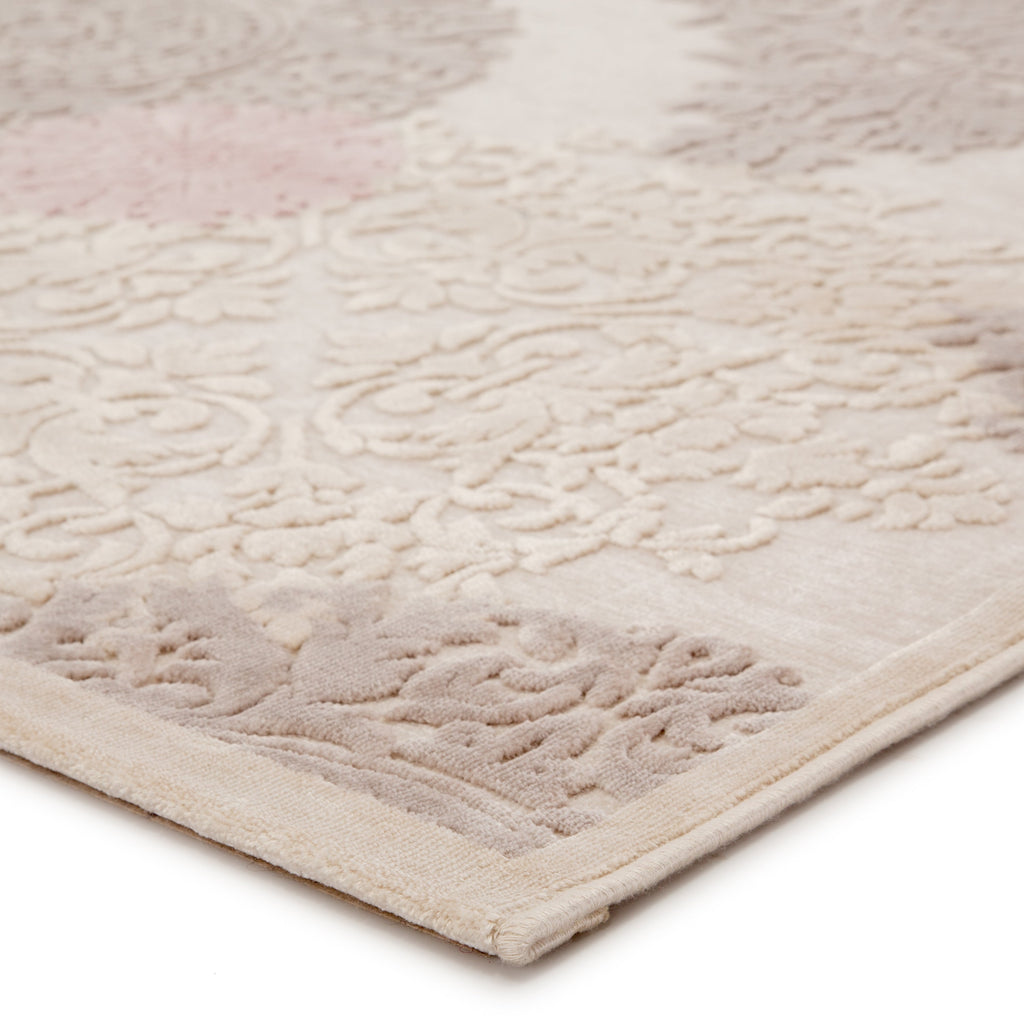 wistful damask rug in whitecap gray silver pink design by jaipur 2
