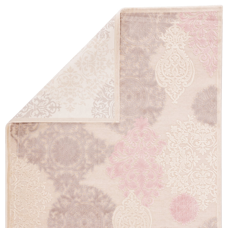 wistful damask rug in whitecap gray silver pink design by jaipur 3
