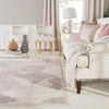 wistful damask rug in whitecap gray silver pink design by jaipur 11