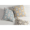 Zoe FF-008 Woven Pillow in Medium Gray & Teal by Surya