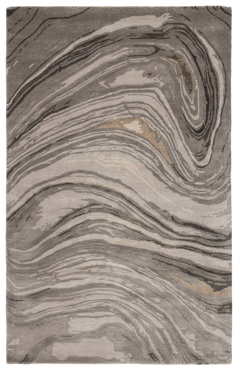 Atha Abstract Rug in Pumice Stone & Tan