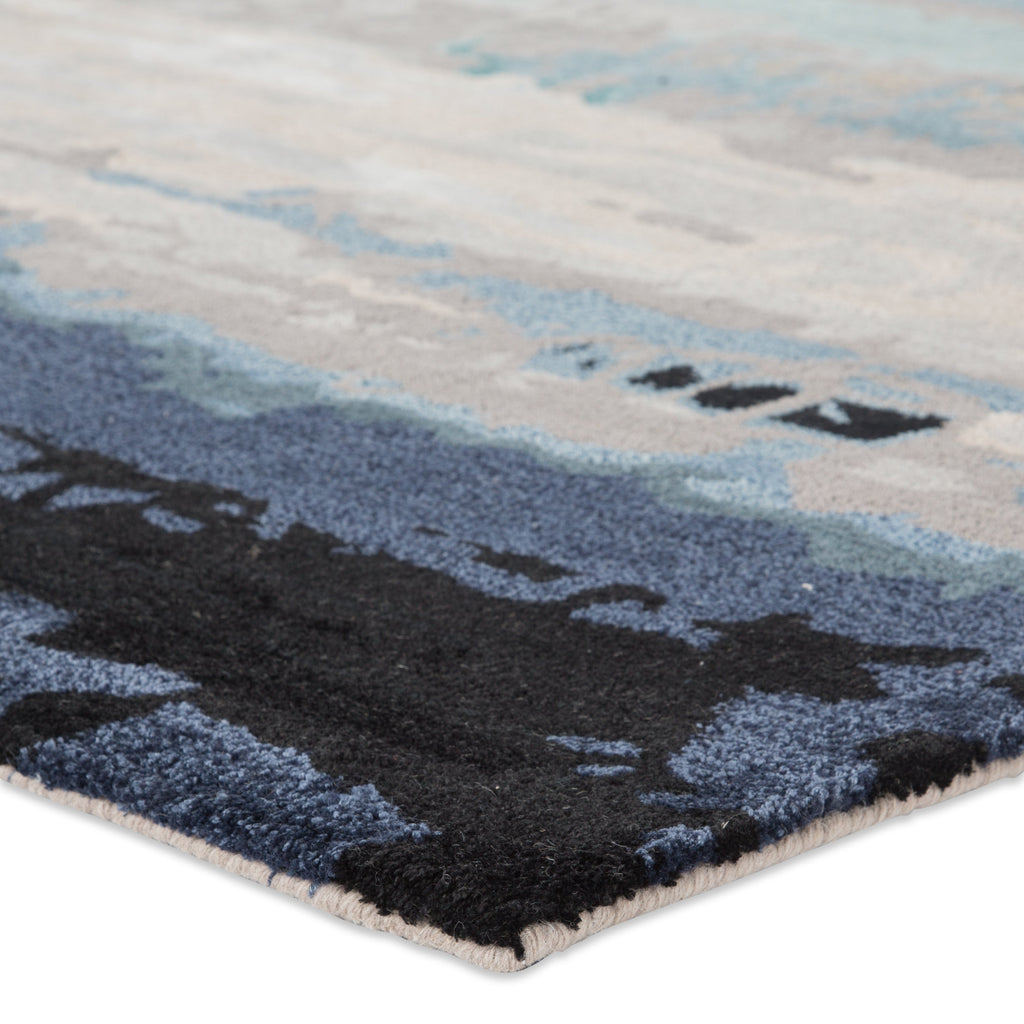 benna abstract rug in mood indigo green milieu design by jaipur 2