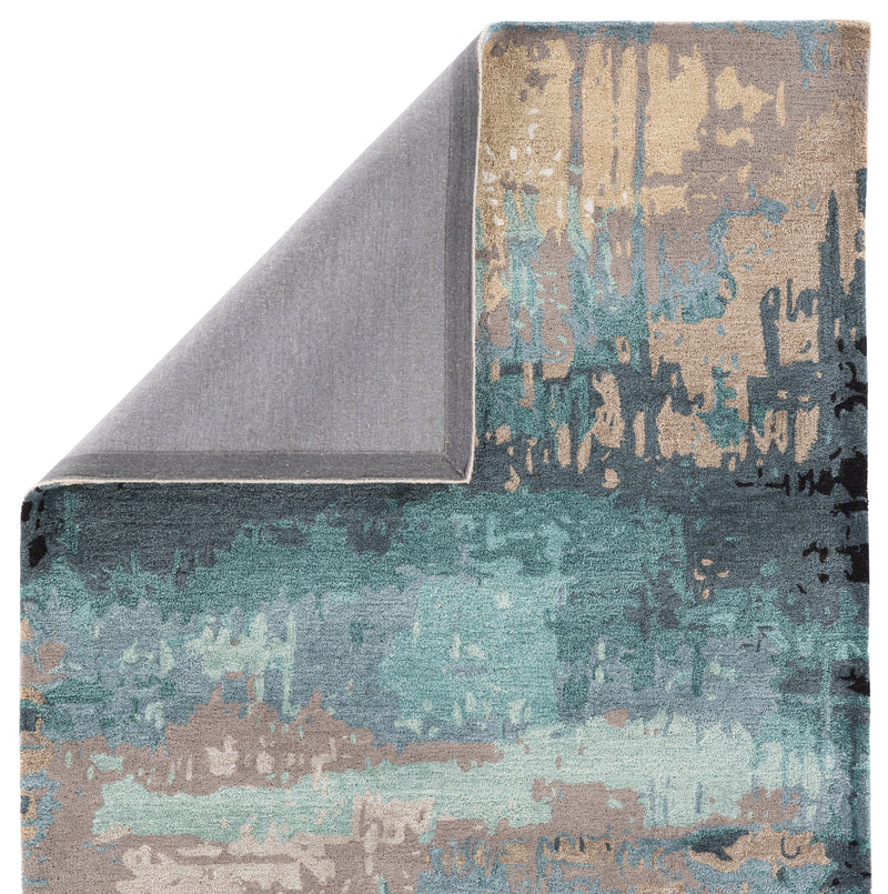 benna abstract rug in mood indigo green milieu design by jaipur 3