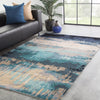 benna abstract rug in mood indigo green milieu design by jaipur 5