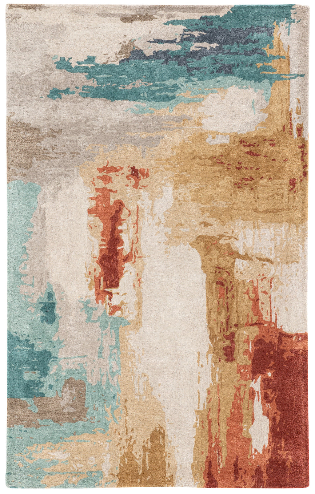 swisher abstract rug in feather gray mango design by jaipur 1