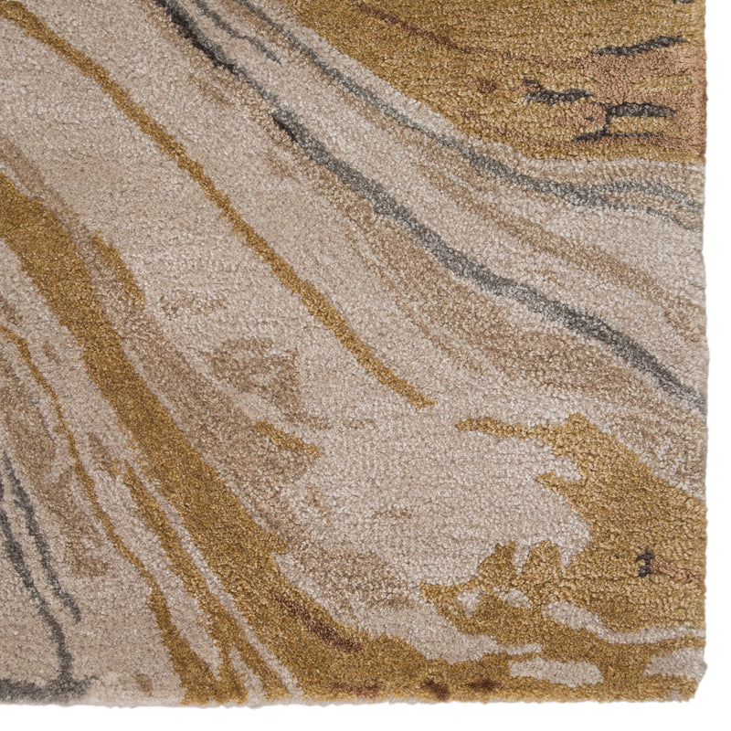 Atha Handmade Abstract Gold/ Beige Rug by Jaipur Living