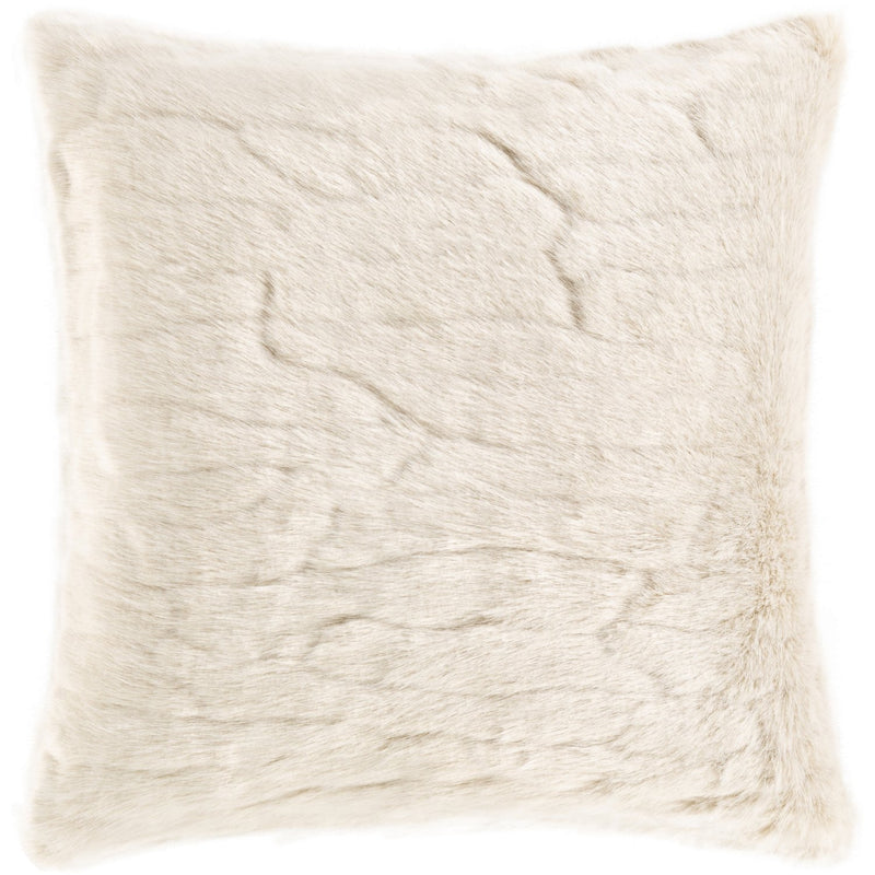 Giselle GLE-001 Faux Fur Pillow in Ivory by Surya