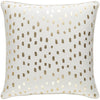 Glyph GLYP-7075 Woven Pillow in Cream & Metallic - Gold by Surya