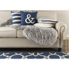 Glyph GLYP-7082 Woven Pillow in Navy & Ivory by Surya