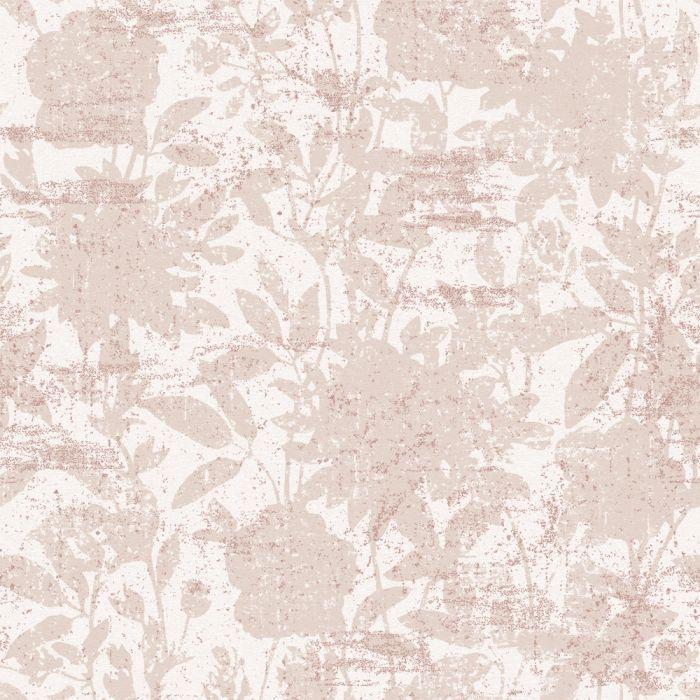 Garden Floral Removable Wallpaper in Dusted Pink