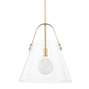 karin 1 light extra large pendant by mitzi h162701xl agb 1
