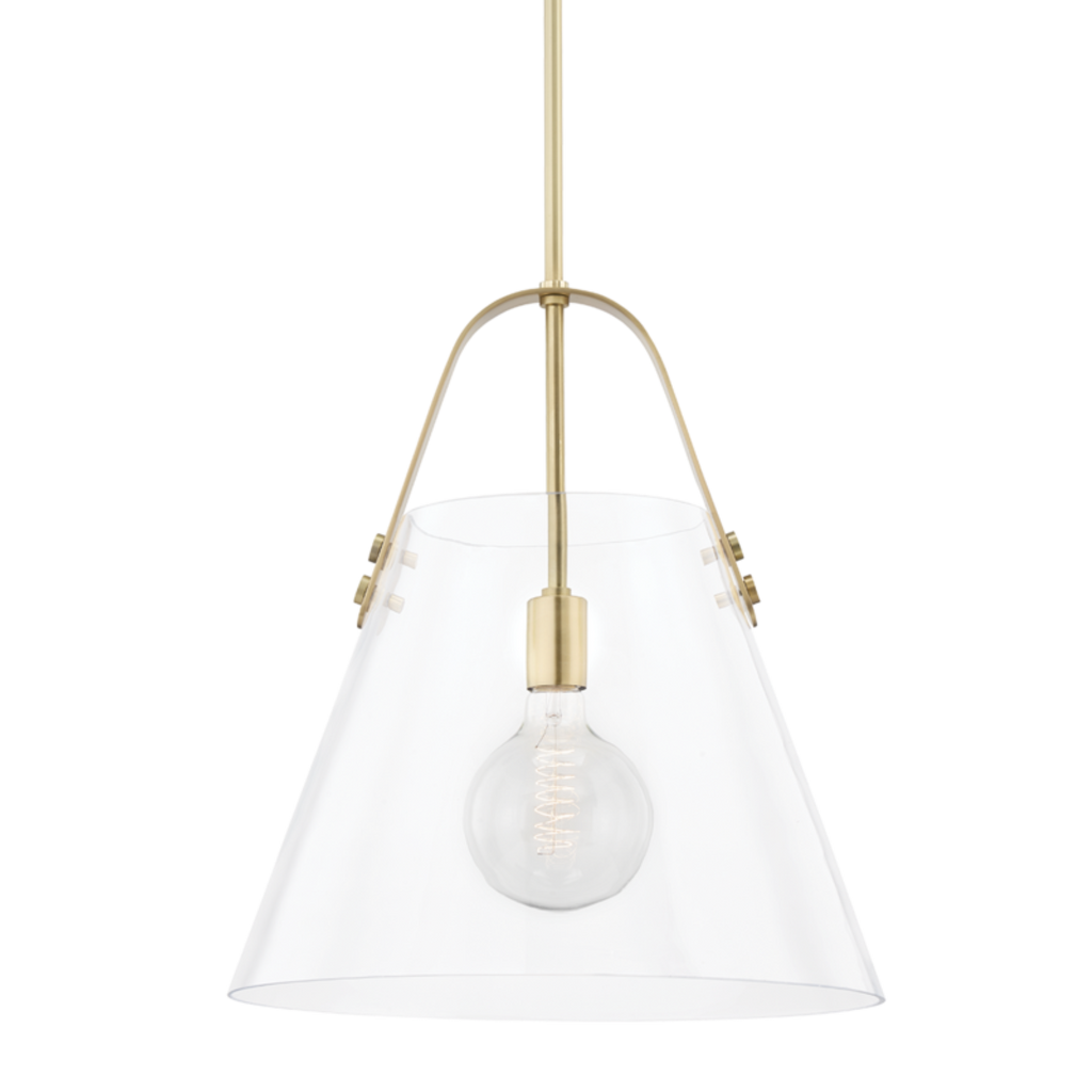 karin 1 light extra large pendant by mitzi h162701xl agb 1