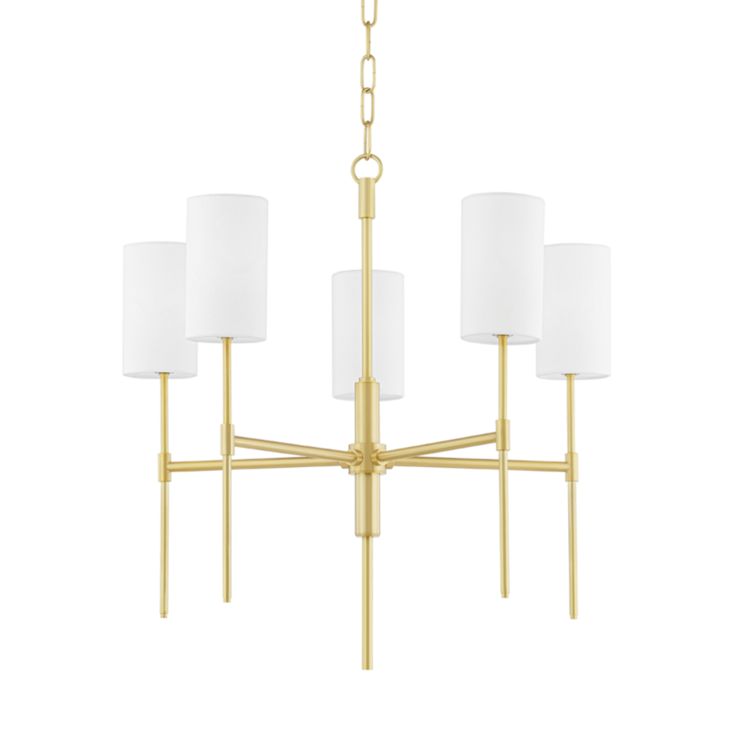 olivia 5 light chandelier by mitzi h223805 agb 1