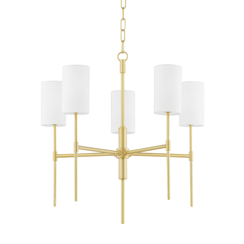 olivia 5 light chandelier by mitzi h223805 agb 1
