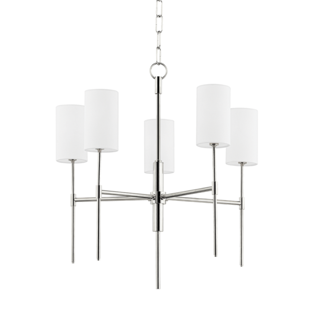 olivia 5 light chandelier by mitzi h223805 agb 2