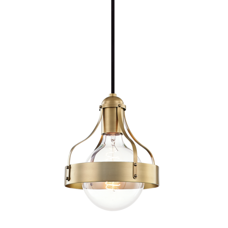 violet 1 light pendant by mitzi h271701 agb 1