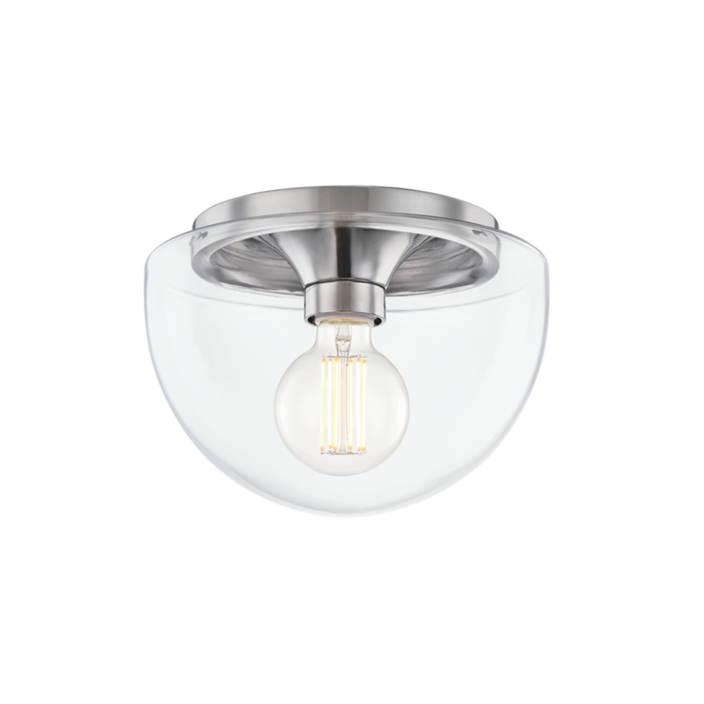grace 1 light small flush mount by mitzi h284501s agb 2