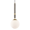 brielle 1 light large pendant by mitzi h289701l agb 1