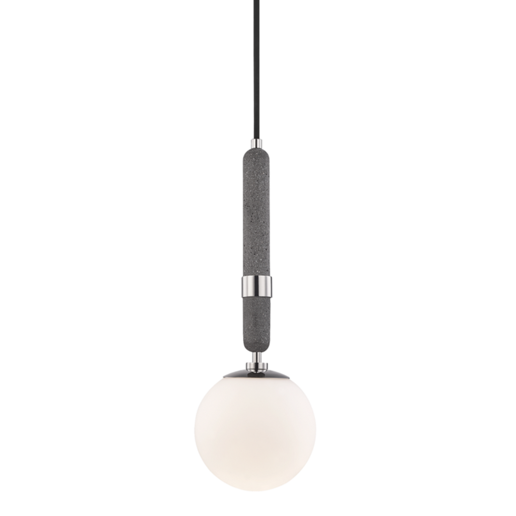 brielle 1 light small pendant by mitzi h289701s agb 2