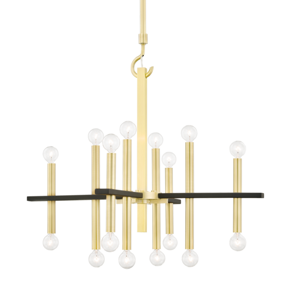 colette 16 light chandelier by mitzi h296816 agb bk 1