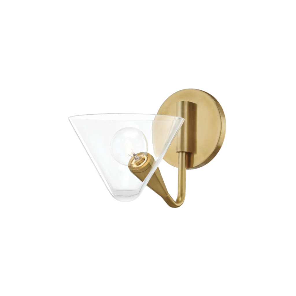 isabella 1 light wall sconce by mitzi h327101 agb 1