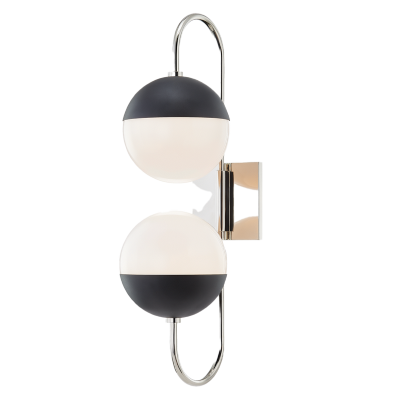 renee 2 light wall sconce by mitzi h344102a agb bk 4