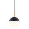 renee 1 light pendant by mitzi h344701 agb bk 1