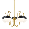 renee 5 light chandelier by mitzi h344805 agb bk 1