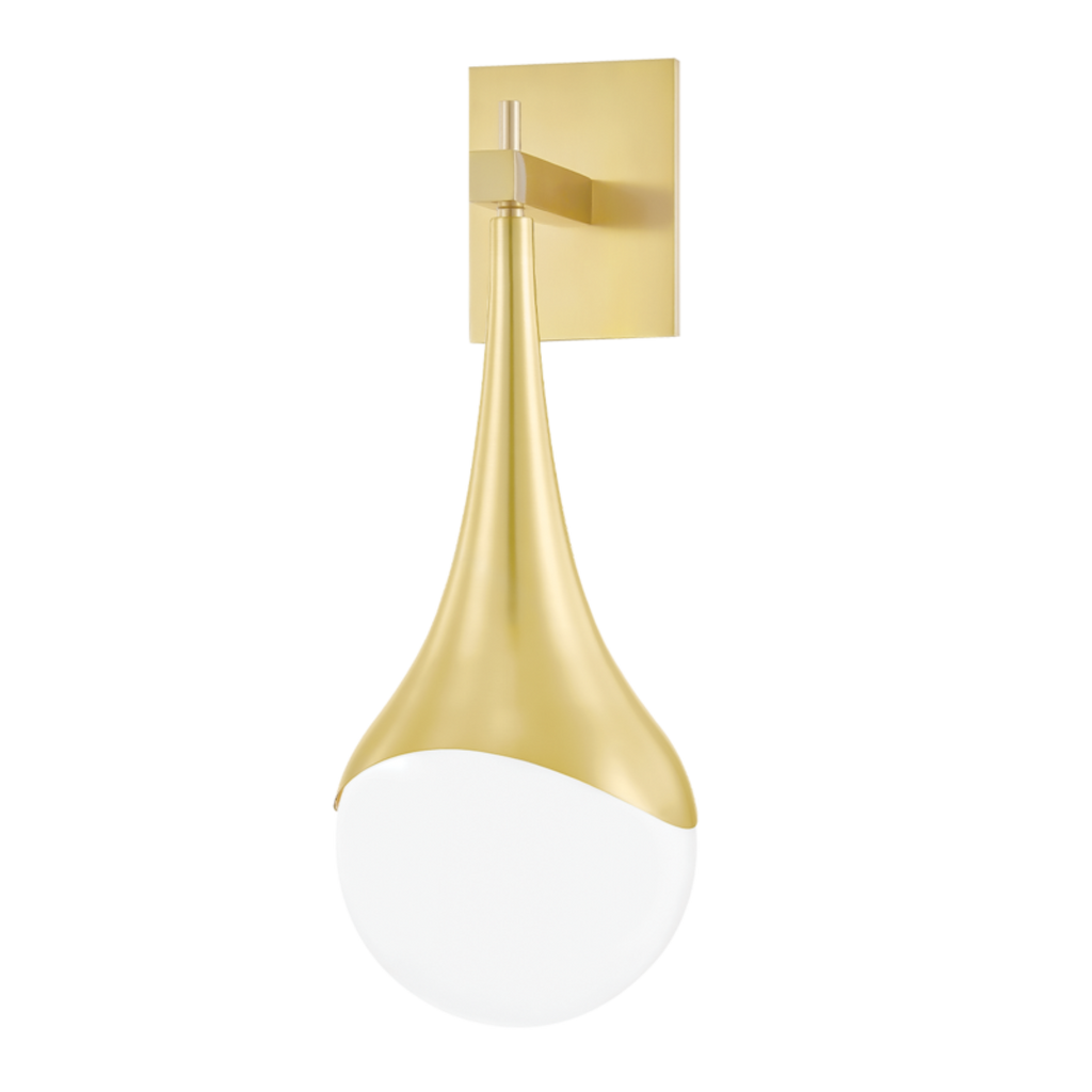 ariana 1 light wall sconce by mitzi h375101 agb 1