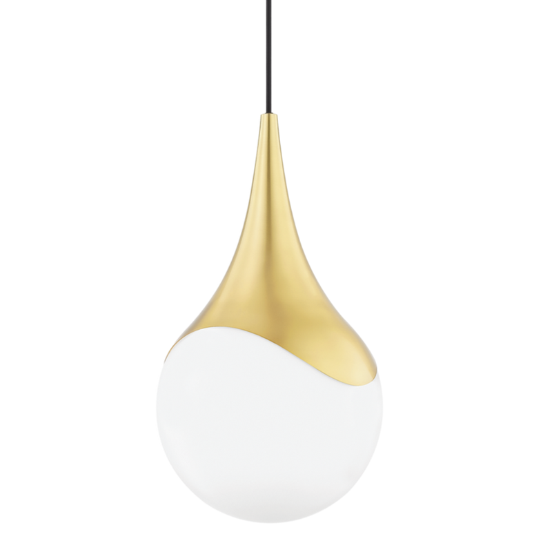 ariana 1 light large pendant by mitzi h375701l agb 1