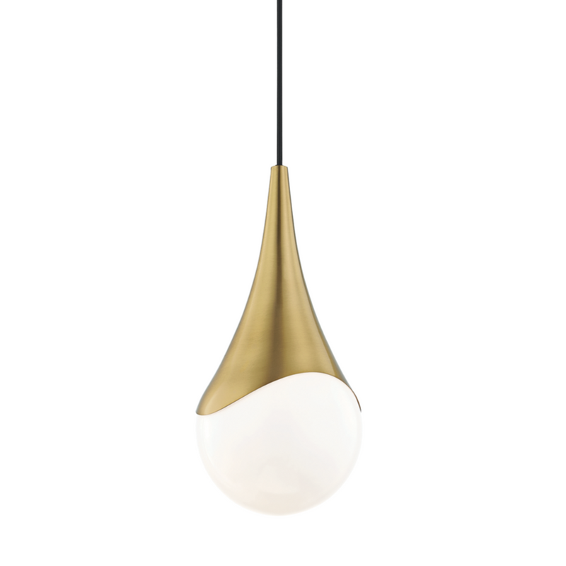 ariana 1 light small pendant by mitzi h375701s agb 1