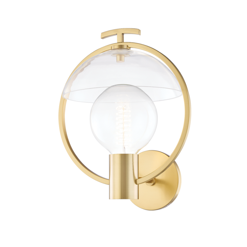ringo 1 light wall sconce by mitzi h387101 agb 1