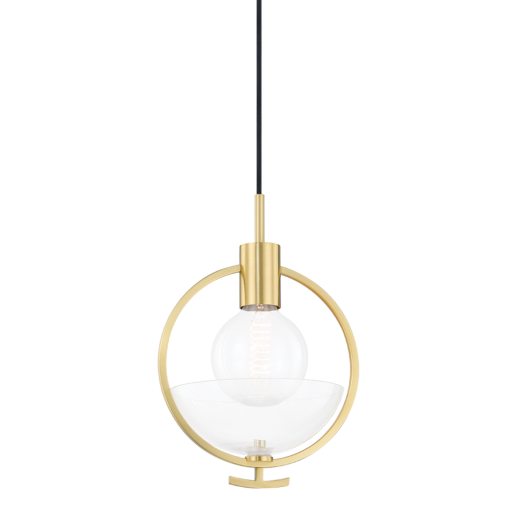 ringo 1 light pendant by mitzi h387701 agb 1