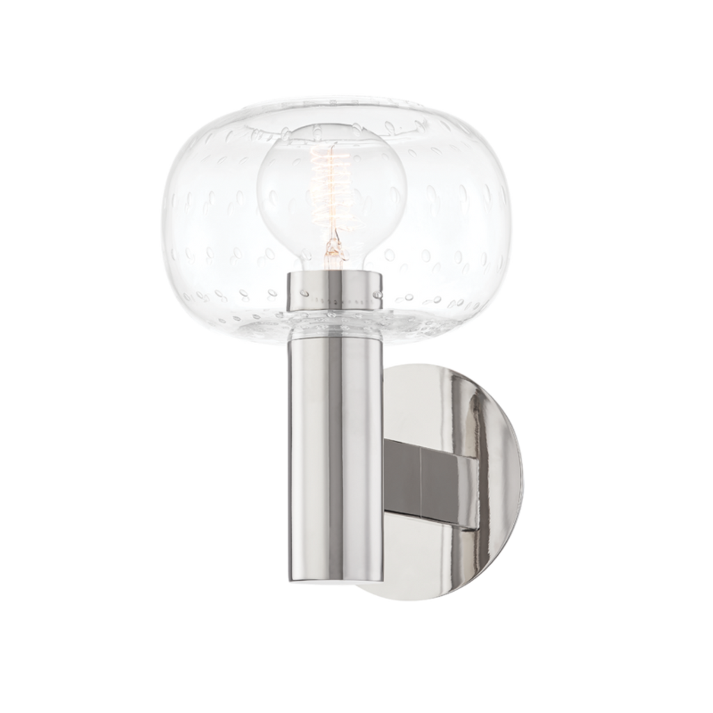 harlow 1 light wall sconce by mitzi h403301 agb 2