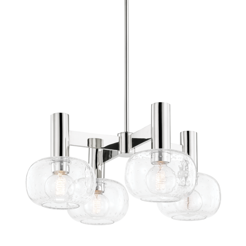 harlow 4 light chandelier by mitzi h403804 agb 2