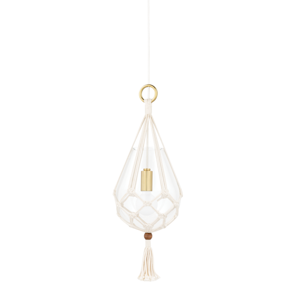 tessa 1 light small pendant by mitzi h411701s agb 1