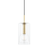 belinda 1 light pendant by mitzi h415701a agb 1