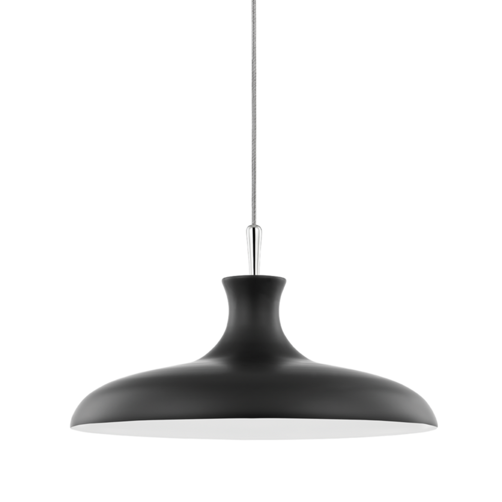 cassidy 1 light large pendant by mitzi h421701l agb wh 1