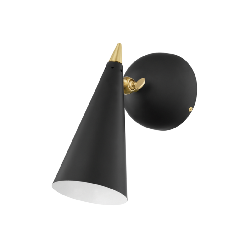 moxie 1 light wall sconce by mitzi h441101 agb bk 1